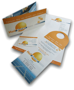 Business stationary and brochure HOLI SOLAR